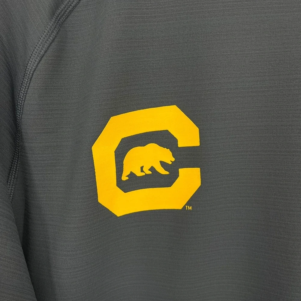 Nike Pro Cal Golden Bears Mens XL Gray Dri-FIT Mock Neck Training Top Berkeley